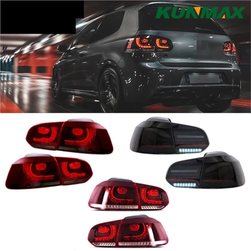 Feux arrière Golf 6 MK6 R20 type B rouge avec clignotants séquentiels LED 2008-2013