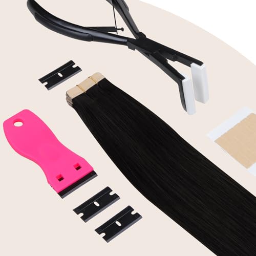 Image of WENNALIFE Tape-in Extension Adhesive Remover Scraper Kit with Plastic Blade