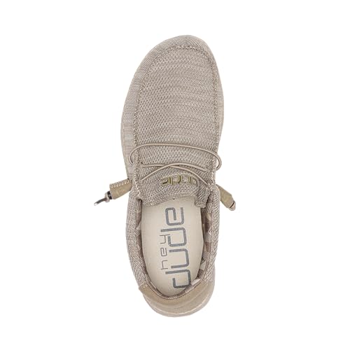 Image of HEYDUDE Men's Wally Sox Beige Size 8 | Men's Shoes | Men's Lace Up Loafers | Comfortable & Light-Weight