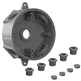 Weatherproof Round Electrical Outlet Box, 5 Hole-1/2 or 3/4 inElectrical Outlet Box for Engineered Solutions, UL Listed, Gray