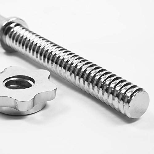 KOMODO 4ft Spinlock Barbell 48" Weightlifting 1 Inch Standard Plates Bar 4 Foot Steel Weight Lifting Bars with Spin Locks - Image 5