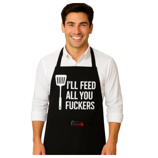 ShopINess Divertido Delantal I'll Feed You (Negro)