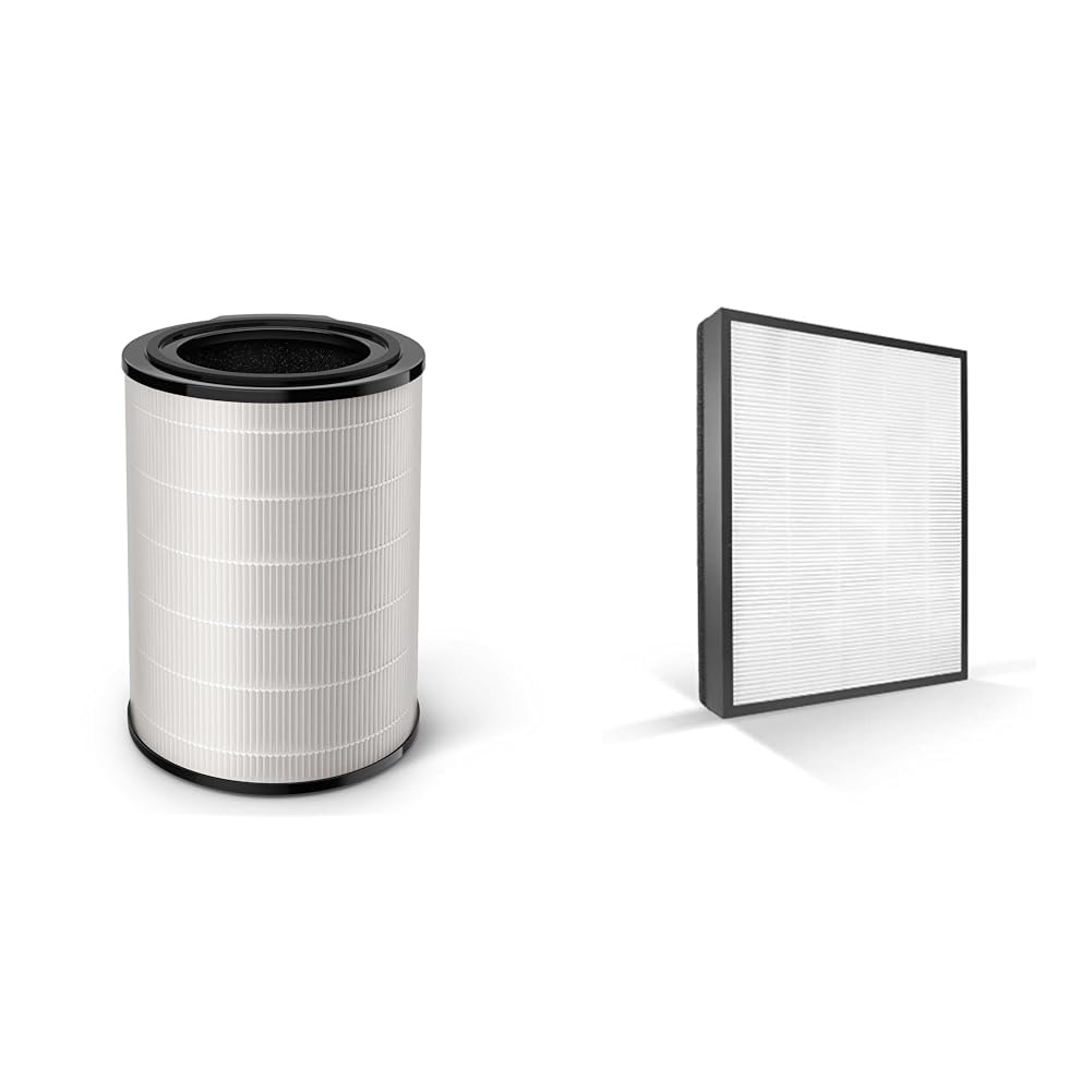 Philips Nano Protect replacement filter compatible for AC3033/30 - FY3430/30 & Philips FY3433/10 NanoProtect HEPA Filter, Black, White