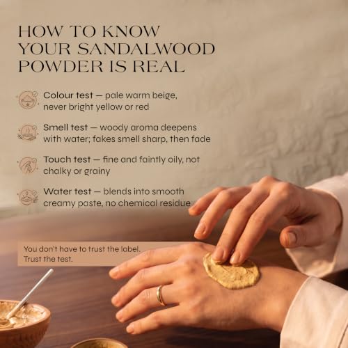 Image of N'Chant Sacred Sandalwood Chandan Powder for Face Pack, Puja & Tilak, 25g