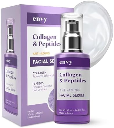 Amazon.com: Envy Collagen & Peptides Face Serum - Anti-Aging, Skin 