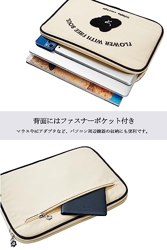 UNISOUL パソコンケース 13インチ 13.3インチ pcケース ノートパソコン ケース インナーケース パソコンカバー macbook pro airバック スリーブケース pc 保護 軽量 薄い 柄 レッツノート (13.3インチ, ベージュ)