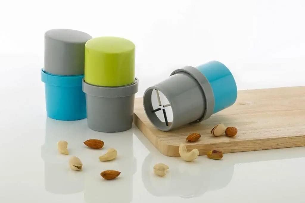 Manual Nut Chopper & Grinder with Stainless Steel Blades | Hand-Operated Dry Fruit Cutter for Almonds, Cashews, Walnuts & Pistachios | Compact Kitchen Nut Crusher for Baking | 6 x 10.5 cm | Pack of 1-picture-22
