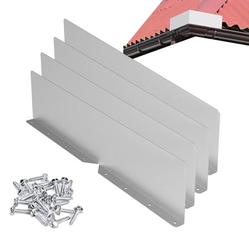 Protection Anti-éclaboussures De Gouttière De Qualité Supérieure - Lot De 2 Plaques Anti-éclaboussures De Déviateur D'eau De Pluie, Protection D'angle De Toit En Bardeaux, Système D'extension De Tuyau