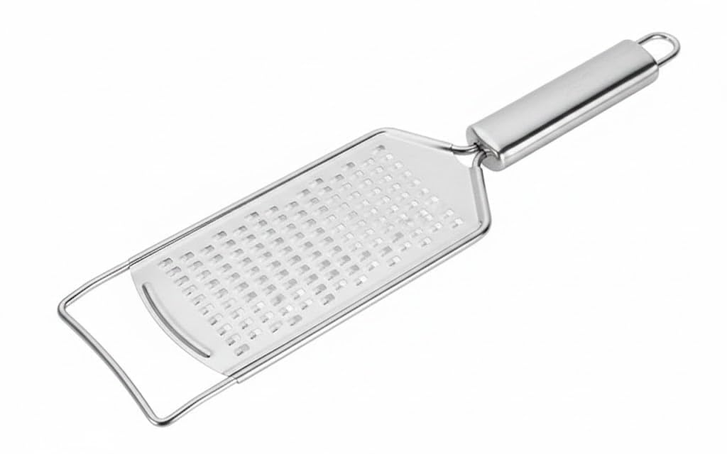 Stainless Steel Vegetable Grater and Slicer for Kitchen Carrot Cheese Ginger Coconut Garlic Chocolate Cutter Durable Manual Handheld Grating Tool Silver