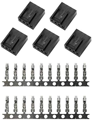 5PCS PWN Plastic Shell Computer Case Cooling Fan Female Plug Interface 4-pin PC Fan Connector Kit