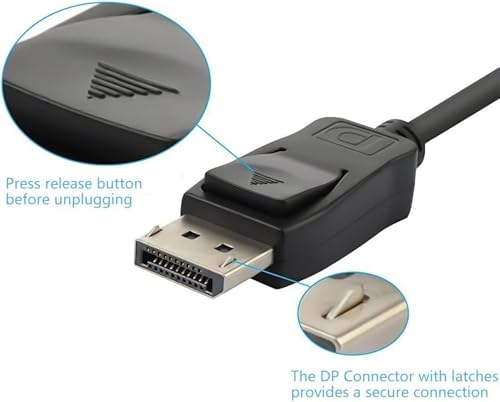 Image of 100FIT DP to VGA Adapter, HDMI to VGA 1080P Converter, Compatible with Computer, Desktop, Laptop, PC, Monitor, Projector, HDTV (DP to VGA)