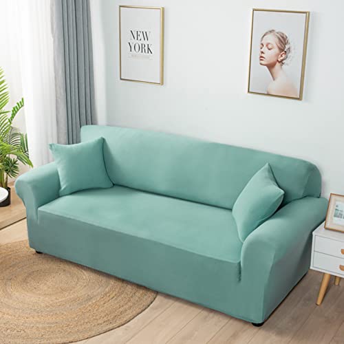 Housse canapé extensible vert lavable pour meuble inclinable 2p - 2