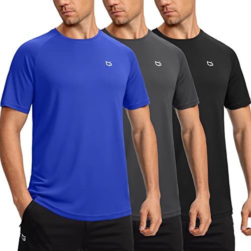 Men s Dry Fit Short Sleeve T-Shirt Crewneck Lightweight Tee Shirts for Men Workout Athletic Casual