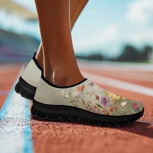 Image of Womens Slip On Walking Shoes Non Slip Loafer Breathable Holiday Travel Shoe Lightweight Casual Low Top Sneakers SizeUS 5.5-11.5