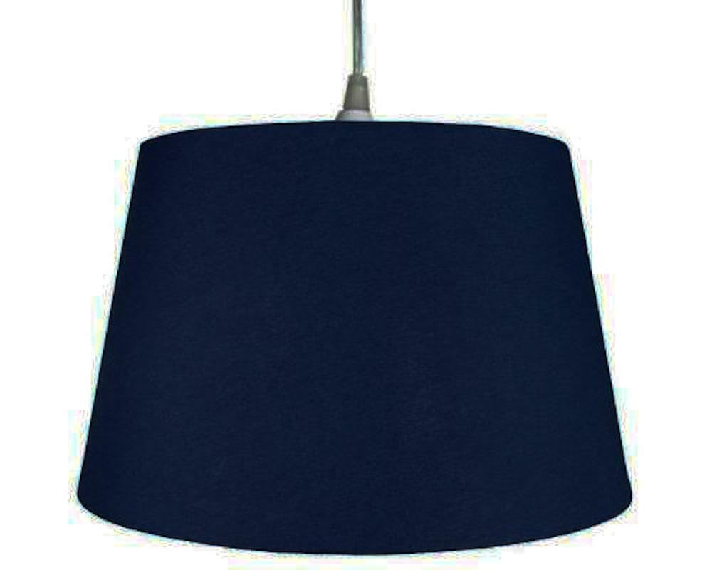 Cotton Drum Shade Vintage Tapered Fabric Easy Fit Table Lamp & Ceiling Pendant Light Shade (12" (30cm), Navy Blue) โ image 1