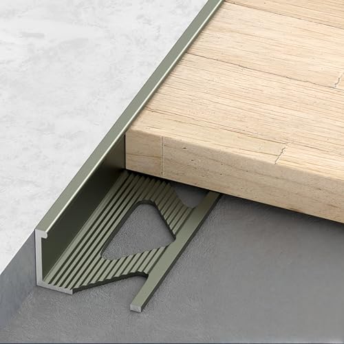 NuoNxuo 見切り材 フロアタイル コーナーガード 長さ125cm 2個セット アルミ素材 タイルエッジトリム 内径10.5mm 12.5mm 防水 防湿 防錆 長持 モールディング材 金属 エッジストリップ 建築 住宅資材(D_内径10.5mm)