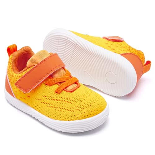 Image of MORENDL Toddler Sneakers Baby Boys & Girls Barefoot Shoes Lightweight Breathable Walking Running Tennis Athletic Sport Shoes