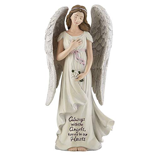 Estatua de Resina Esculpida Ángel Memorial 8 Pulgadas