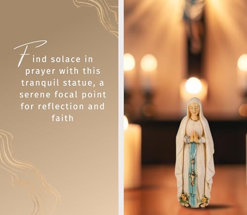 Set de 3 Figuras de La Virgen de Lourdes 4 pulgadas miniatura 5