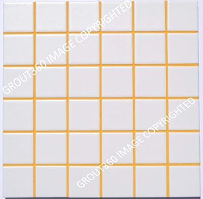 Grout 360 Sunflower Yellow Sanded Tile Grout for Tile Installation Jobs. Use on Floors, Walls, Back Splashes, Showers, and Mosaics. (5)