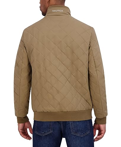 Nautica Men's Lightweight Quilted Bomber Jacket – Mechanical Stretch Wind & Water-Resistant3
