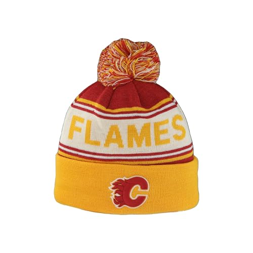 Calgary Flames NHL Officially Licensed Beanie Pom Finish Line
