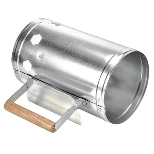 FONDOTIN Cañón De Encendido para Barbacoa Al Aire Fabricado con Material para Uso Camping Incluye Canasta para Herramientas De Encendido y Parrilla Portátil para Encender Fuego y Carbon Qui