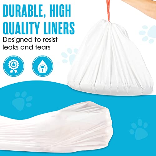 Houseables Cat Litter Box Liners, Cats Pan Bags, 30 Pk, 37”X 18”, Unscented, Jumbo Size W/Drawstrings, Holder, Kitty Waste Supplies, Extra Thick, Disposable, Easy Cleanup, Eco Friendly, Leak Proof #TOP4