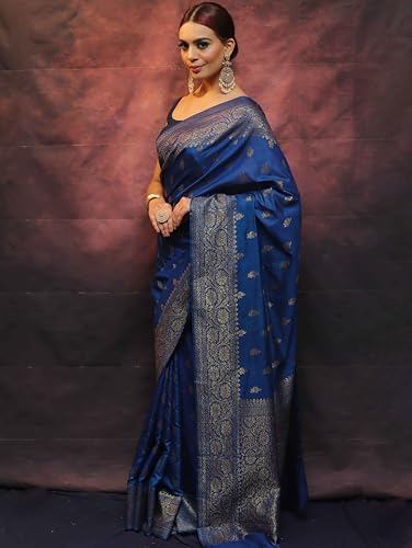 Image of Sugathari Women's Banarasi Saree Pure Kanjivaram Silk Saree Soft new ladies 2025 Design Wear Pattu Sarees Sadi Party Sari collections With Blouse Piece (San Pari-223)
