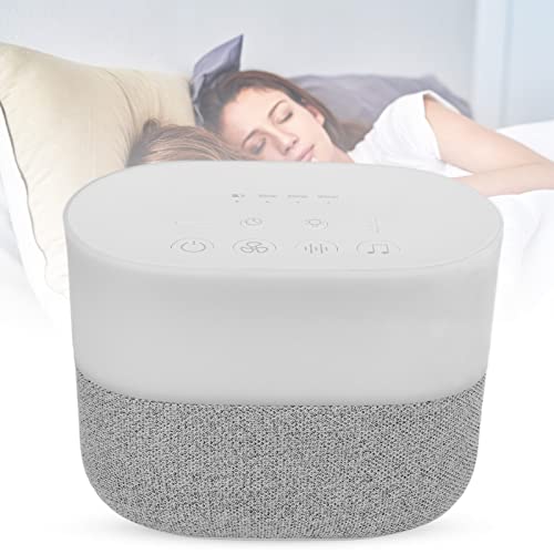 Máquina de sonidos para dormir con ruido blanco portátil, luz de noche y 26 audios relajantes