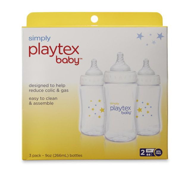 Miniatura 2 de Playtex Baby Simply Playtex - Biberones completos para el abdomen, anticólicos y antirreflujo, 9 onzas, 3 unidades