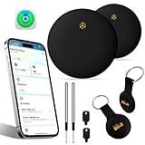 コブキBUJI エアタグ airtag 2個セット 紛失防止タグ スマートタグ【2025新改良MFI認証品＆全地球GPS測位】 Apple「探す」に対応 IOS専用 Find Myタグ 忘れ物防止 gpsタグ airタグ スマートトラッカー 財布 超薄 超軽量 小型GPS発信機 追跡タグ 超長持ち 子供/高齢者/ペット見守り 鍵車追跡 キーホルダー 結束バンド ソフトシリコンカバー バッテリー付き