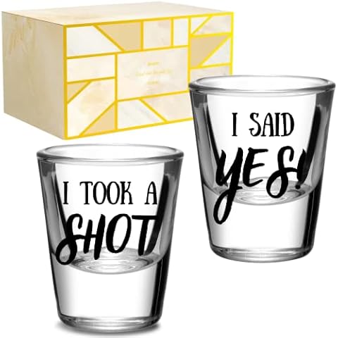 Onebttl Engagement Shot Glass Set for Couples Cover