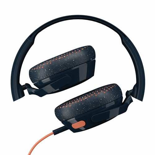 Image of Skullcandy Riff On-Ear Wired Headphone,Convenient for Travel with 3.5mm AUX Plug,Builtin Microphone,Foldable Lightweight Comfortable Design,Durable Headband,Reliable Simplicity-Blue /Sunset(Pack of 4)