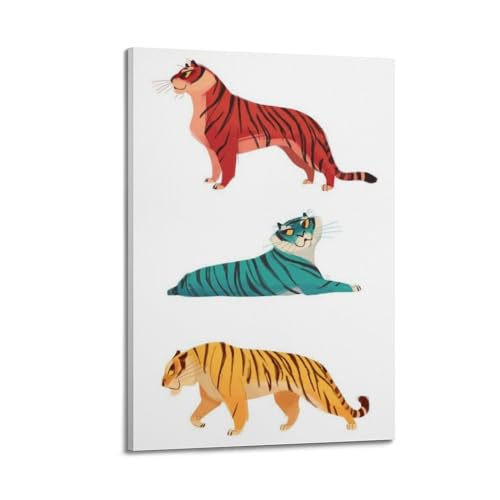 Poster trois tigres koanga pour habiller un mur vide de chambre à coucher