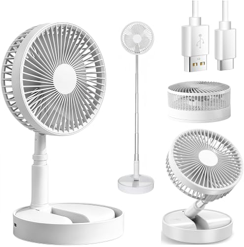 Uaste 7200mAh Portable Standing Fan Foldable Telescopic Pedestal Fan