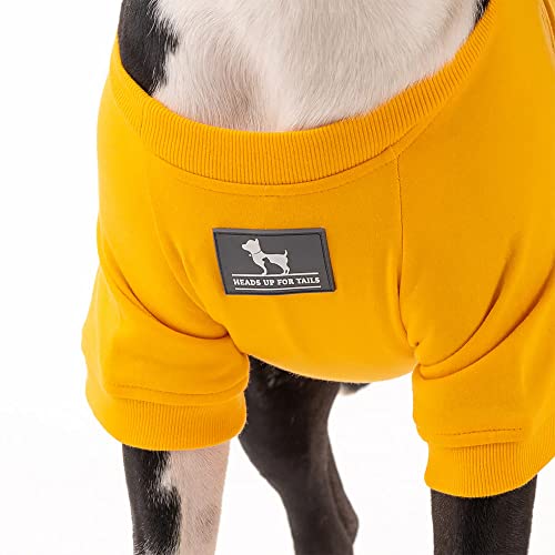 Image of Heads Up For Tails Polyester Huft Best Dog Ever Pet Sweatshirt - Yellow,1 Count