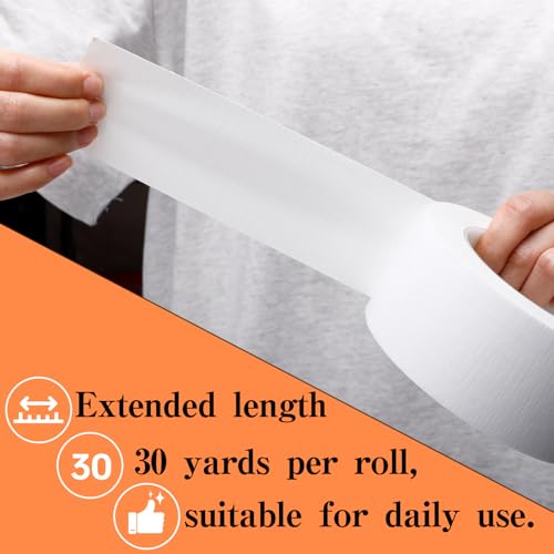 Image of 5 Pack White Duct Tape,Heavy Duty Duct Tape 2 Inch X 30 Yards, No Residue, Waterproof and Tear by Hand, Strong Adhesive for Indoor & Outdoor Repairs