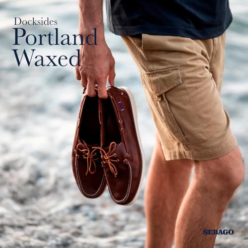 Sebago Portland Waxed Boat Shoes - Handsewn Waxed Leather Moccasins with Leather Sock Lining and Non-Marking, Slip-Resistant Rubber Outsoles2