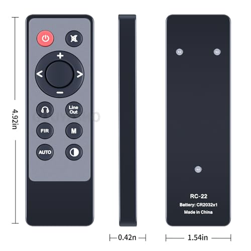 Mando a distancia de repuesto RC-22 compatible con Topping E30 E50 D90SE D50S 5