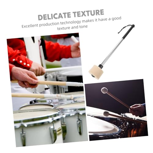 Baquetas Levemolo de acero inoxidable para caja, mazos para percusión, accesorio para batería, mango cómodo miniatura 2