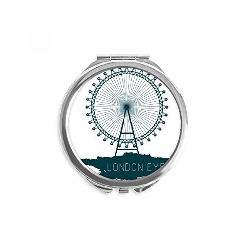 Miroir de poche London Eye compact pour les retouches de maquillage en voyage et en terrasse