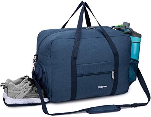 Sports Gym Bag with Wet Pocket & Shoes Compartment, Travel Duffel Bag for Men and Women Lightweight, Purple