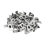 Clip per specchio senza cornice, Gancio a clip con rotazione a molla in metallo argentato da 50 pezzi for cornici for foto, dipinti, specchi, stampante 3D(Silver)