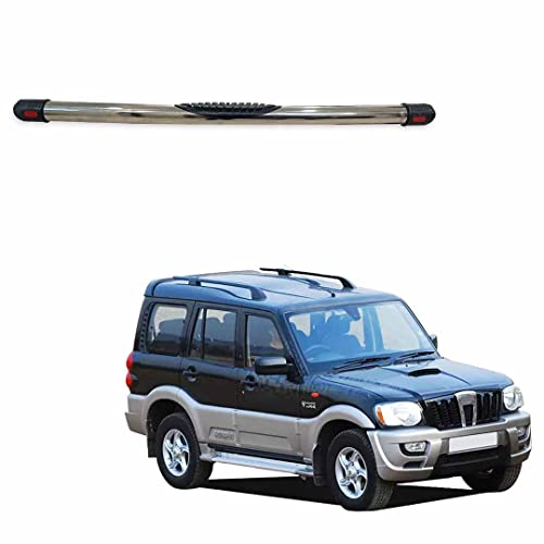 Image of Stainless Steel High Gloss Safety Rear Bumper Protector for Scorpio M-Hawk