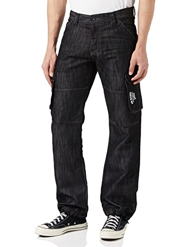 Enzo Ez08 Jeans Relaxed, Black Wash, 44W / 32L
