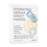 Hydrating Sheet Mask Starter Kit Variety Pack for Skin Care, Dry, Ance, Sensitive Skin, Korean Vegan Facial Sheet Mask for Men & Women, Collagen, Cica, Ceramide, Hyaluron, Retinol 5EA