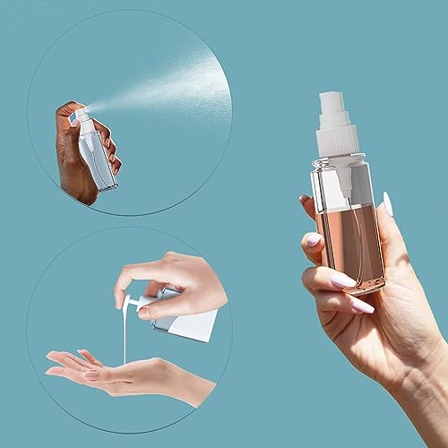 House of Quirk Polypropylene 4 In 1 Leak Proof Travel Bottles,Tsa Approved Leak-Proof Toiletry Products,Labelled Liquid Used In Shower Gel,Shampoo,Facial,Clenaser (Beige), 50 Milliliters