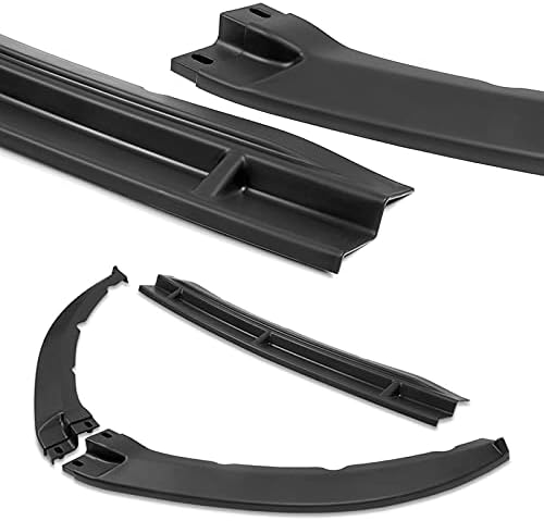 3PCS Front Bumper Lip Kit fit for compatible with 2013-2014 Ford Mustang V6/V8, GT-Style Splitter Trim Protection Spoiler, Air-Dam-Chin-Diffuser (Unpainted Matt Black)