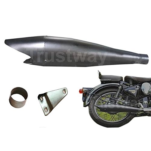 Dhe Best Sil132 Bike Bullet Shark Silencer Exhaust With Glasswool